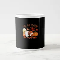 Tis The Season Football Pumpkin Thanksgiving Athle Giant Coffee Mug