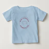 Editable Made in Montana Stamp of Approval Baby T-Shirt