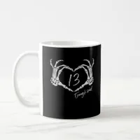 Skeleton Heart Hand Minimal Classic Design Coffee Mug