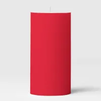 Personalized Add Photo Artwork Red 3" x 6" Pillar Candle