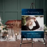 Funeral blue sky photo memorial welcome foam board