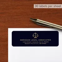 Return Address Label Justice Scale Logo