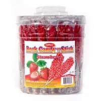 Customize Party Favor Strawberry Rock Candy Sticks