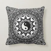 Sunflower Tribal Yin Yang Fusion Art Cushion