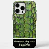 Complex green snakeskin patterns iPhone 16 pro max case