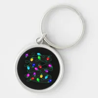 Christmas Lights -Let's Get Lit Lights- Merry & Br Keychain