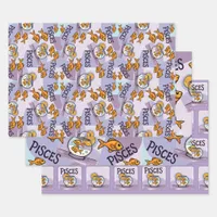 Pisces design gift for Zodiac star gazers Wrapping Paper Sheets