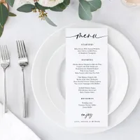 Modern Wedding Menu Fun Casual Handwriting