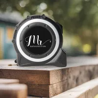 Cute Personalized Mr Newlywed Typography Tape Measure