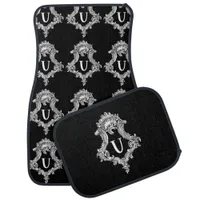 U Monogram Initial Set of Car Mats