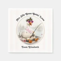 Silly Goose Bride Funny Lake Bachelorette Napkins