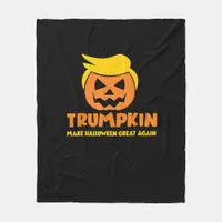 Trumpkin Make Halloween Great Again Jack O Lantern Fleece Blanket