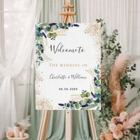 Wedding eucalyptus greenery elegant welcome foam board
