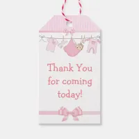 Thank you for Coming Pink Baby Shower Gift Tag