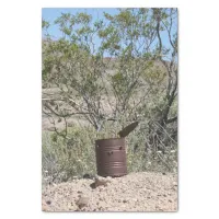 Rusty Can with bullet holes Tissue Paper