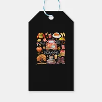 Tis The Season Pumpkin Leaves Autumn Gift Tags