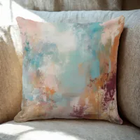 Serene Abstract Art Throw Pillow