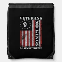 Military Veterans Protest Flag Patriotic Freedom Drawstring Bag