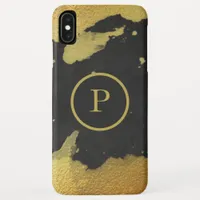 *~* Rich Monogram Gold & Black Chalkboard iPhone XS Max Case