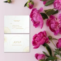 Elegant Luxury Gold Floral Pattern RSVP Card