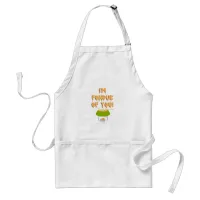 Funny cheese fondue cartoon slogan adult apron