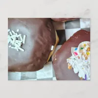 Two Yummy Donuts Ready to Enjoy Postcard