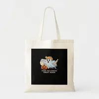 Funny Halloween Boo, Pumpkin Trumpkin, Make Hallow Tote Bag