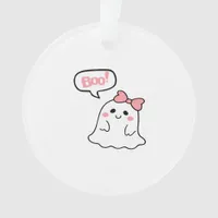Boo! Cute Boo Minimal Clean Ornament