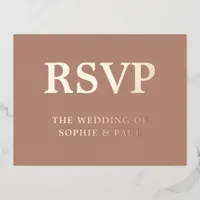 Classic Mocha Song Choice Foil RSVP Card