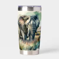 Beautiful Watercolor Elephant Insulated Tumbler