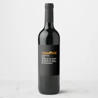 Trumpkin Funny Anti Pumpkin Wine Label