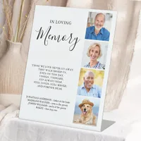 Custom Photo Collage Personalized Wedding Memorial Pedestal Sign