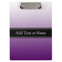 Purple Faded  Personalized Clipboard