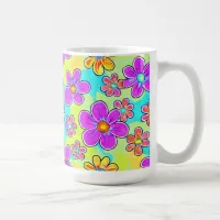 Colorful Retro Daisy Coffee Mug