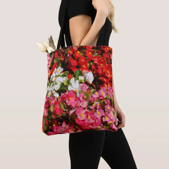 Colorful Wax Begonias Tote Bag