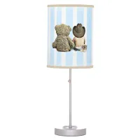 Lil Cowboy and Teddy Bear Baby Boy Nursery Lamp