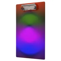 Neon of Blue, Purple, Green & Orange Clipboard