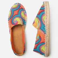 Colorful Twirls Abstract Bold Colors Espadrilles