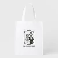 Till Death Do Us Part Skeleton Wedding Couple – Grocery Bag