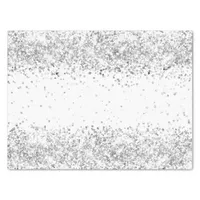 White silver glitter sparkle Christmas Xmas Tissue Paper