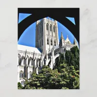 Washington National Cathedral Through Archway Postcard