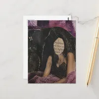 Painless Face Mixed Media Collage Postcard