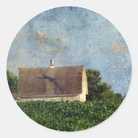 Rural Iowa Barn 4 Classic Round Sticker
