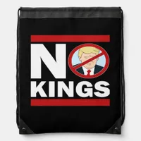 No Kings Anti Classic Minimal Clean Drawstring Bag