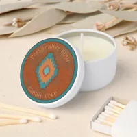 Southwest Canyons Geometric Diamond Personalized Mini Candle Favors