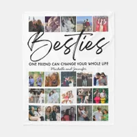 Best Friends | Besties Photo Collage  Fleece Blanket