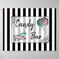 Candy Bar Wedding or Baby Shower  Sign Poster