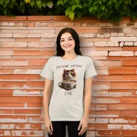 Emotional Support Coffee Cute Cat Mental Health  Tri-Blend Shirt