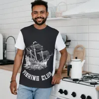 Vintage Classic Sailing Boat Fishing Club T-Shirt