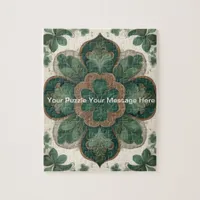 Celtic Harmony: Shamrock Mandala Jigsaw Puzzle